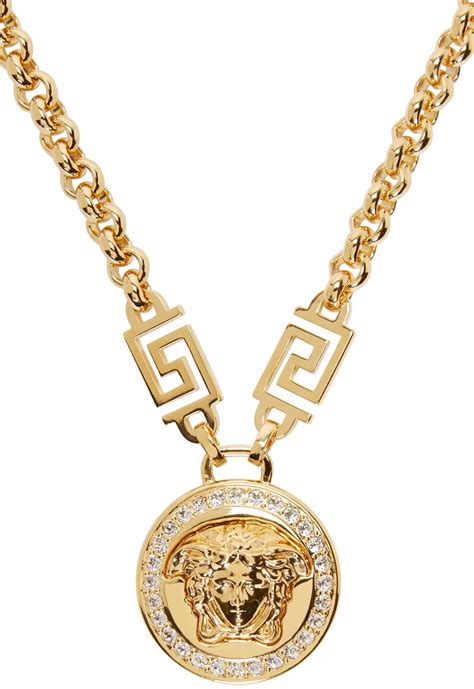 versace necklace real gold price|14k Gold Versace pendant.